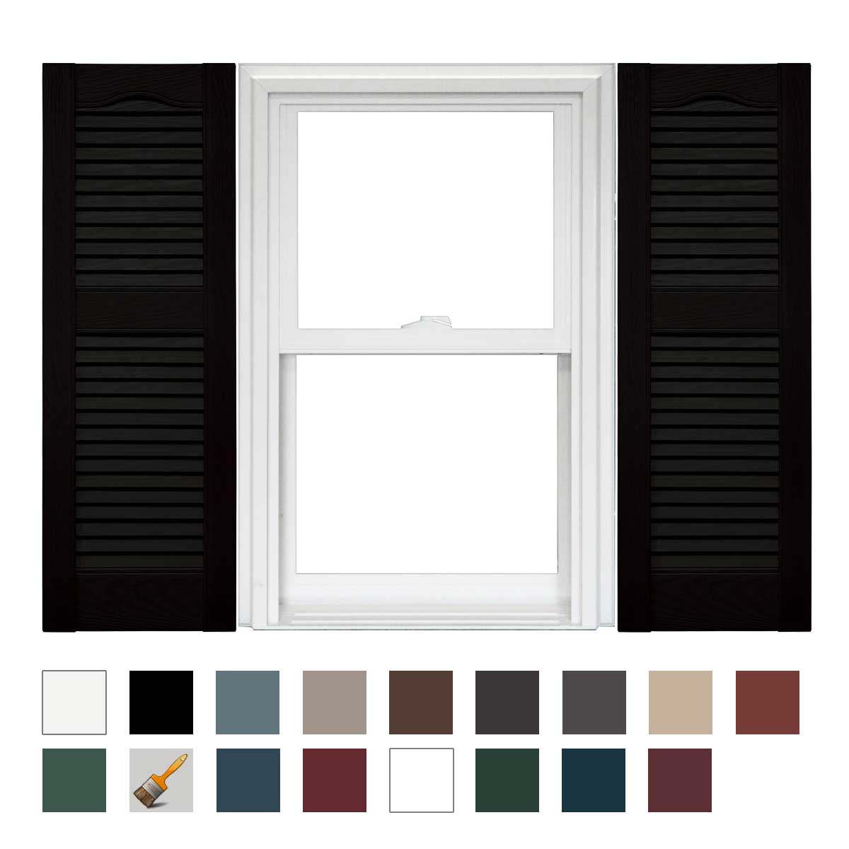 Mid America Open Louver Vinyl Shutters (1 Pair)