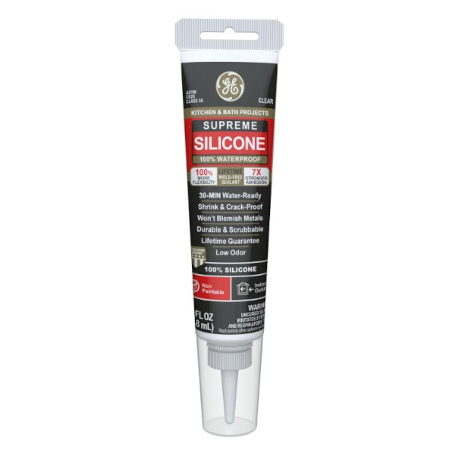 GE Supreme Silicone Kitchen & Bath Sealant - Squeeze Tube