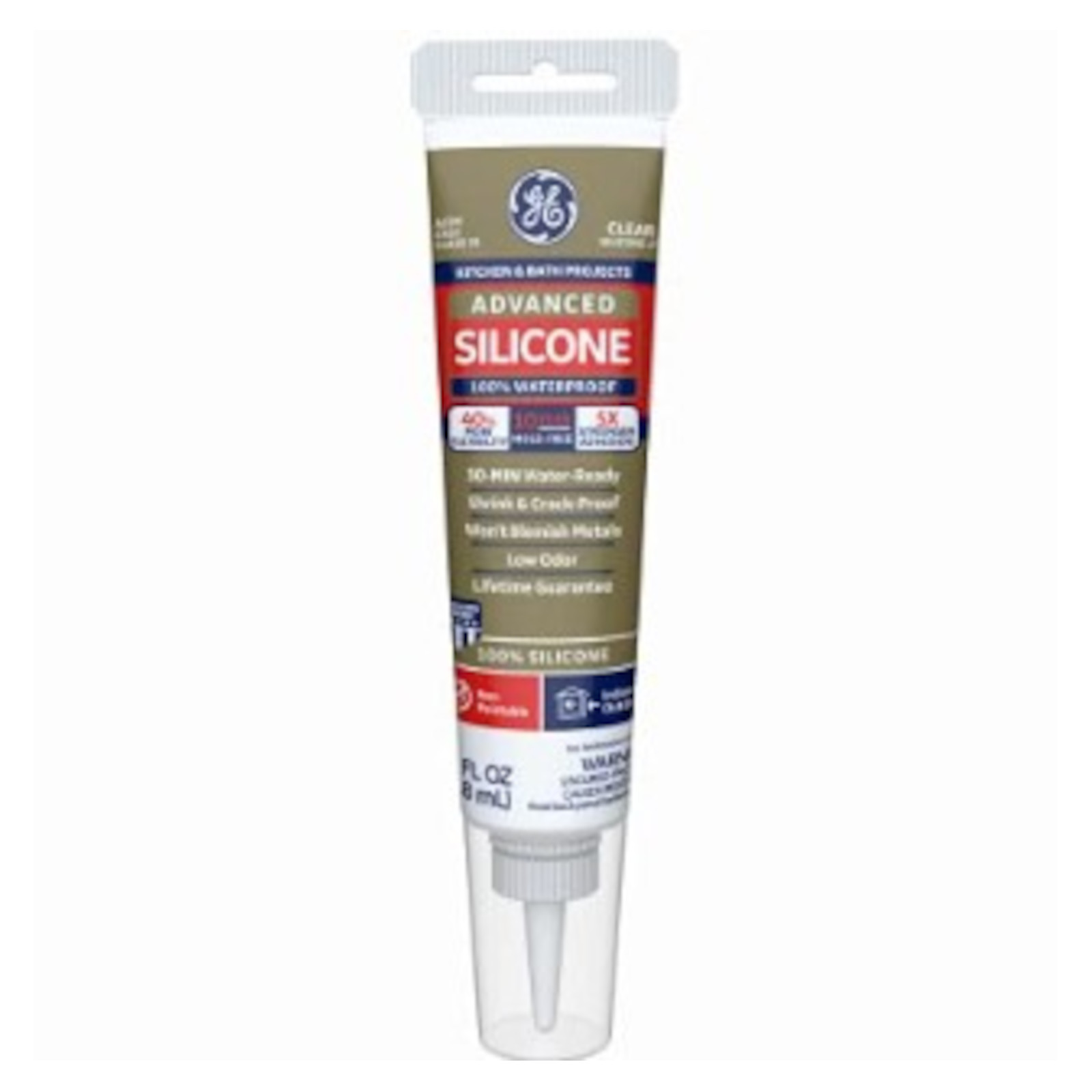 GE Silicone 2 Advanced Kitchen & Bath Sealant - Squeeze Tube