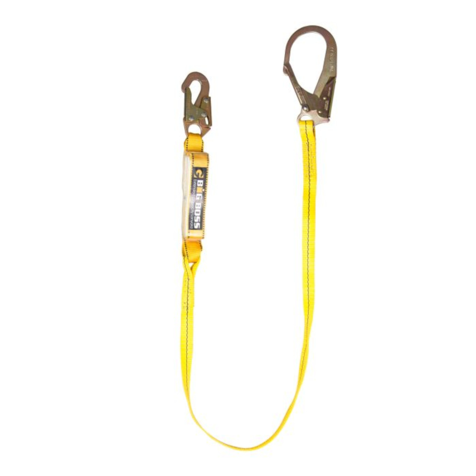 Guardian Fall Protection Single Leg Big Boss Extended Free Fall Lanyard w/ SS-L12 Shock Pack