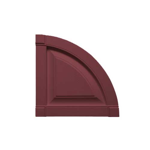 Mid America Vinyl Shutter Top Quarter Round Arch Top Raised Panel