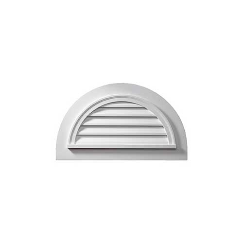 Fypon Polyurethane Half Round Louver with Trim