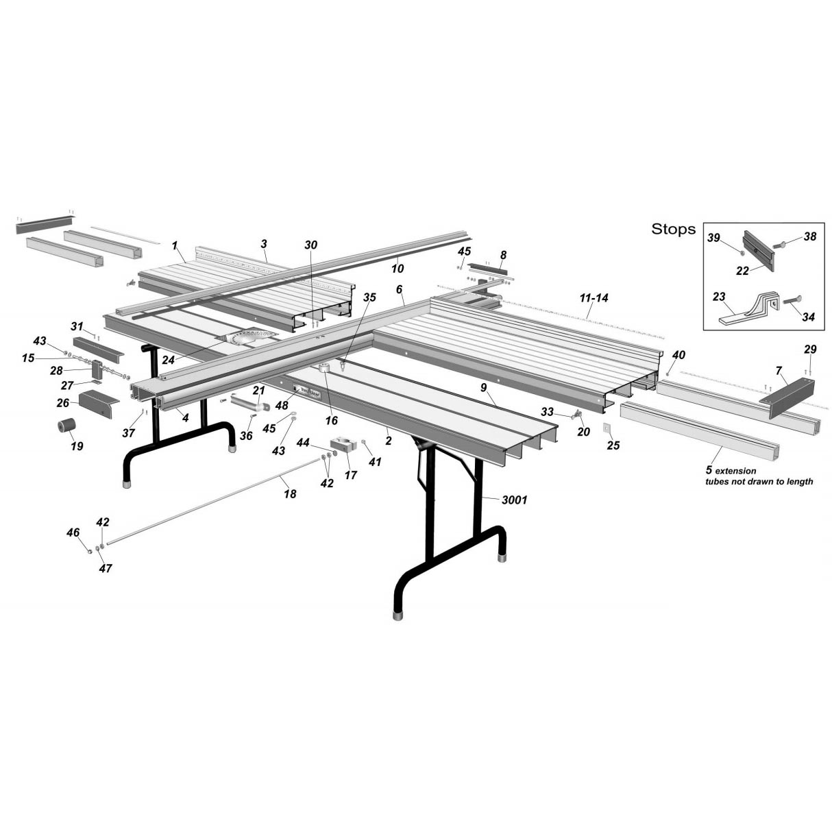 Van Mark Trim-A-Table TAT50 Parts