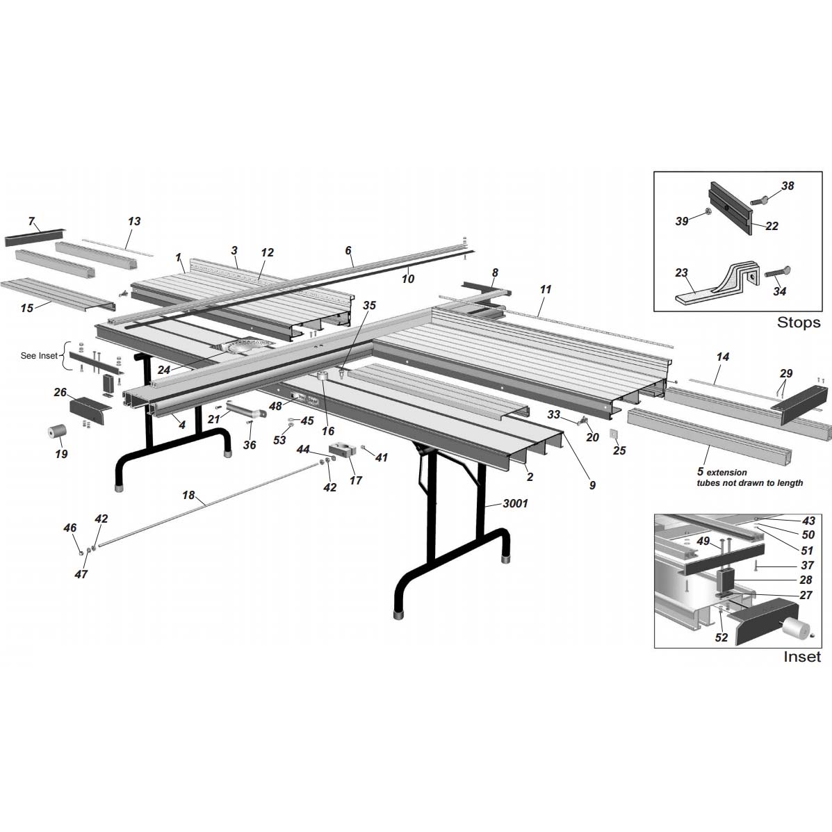 Van Mark Trim-A-Table TAT60 Parts