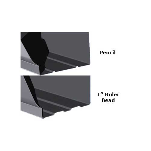 KWM Gutterman Leaf Rib Roller Bottom Profile