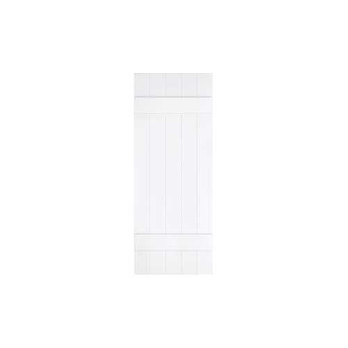 Mid America Custom Board -N- Batten Vinyl Shutter 17-1/2in. 5 Board Joined - 1 Pair