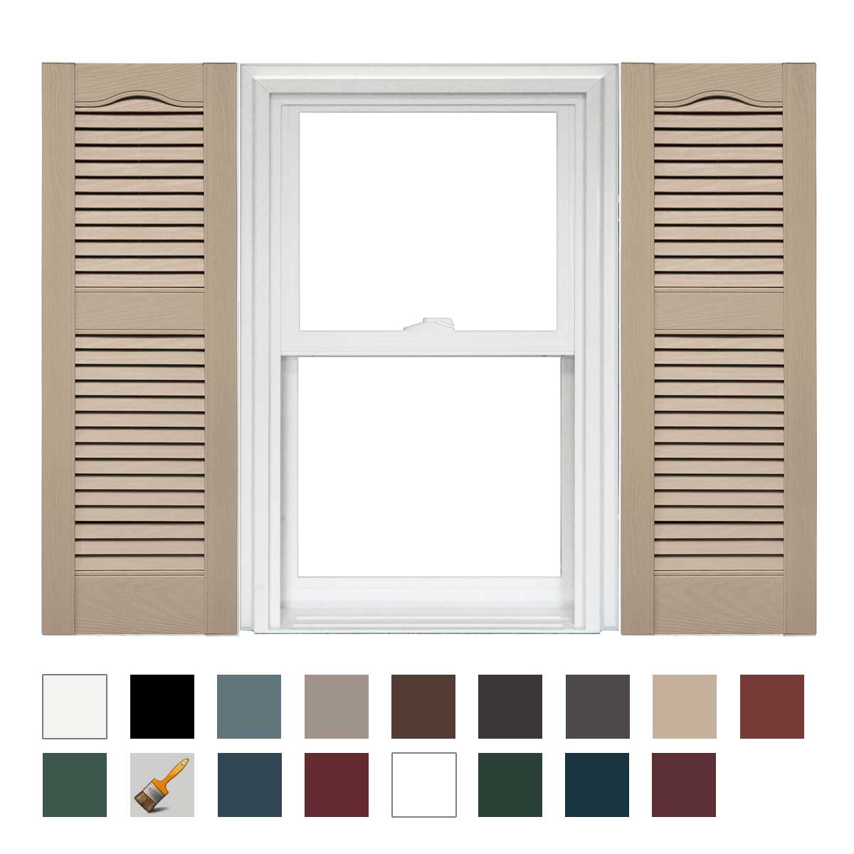 Mid America Open Louver Vinyl Shutters (1 Pair)