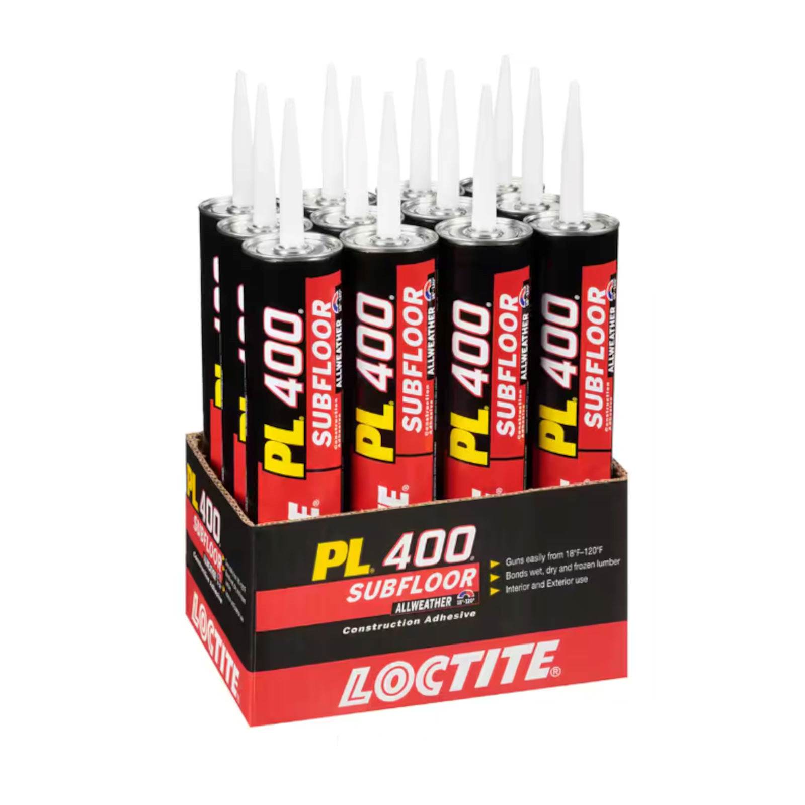 Loctite PL 400 Latex Subfloor Adhesive (12 Tubes Per Carton)