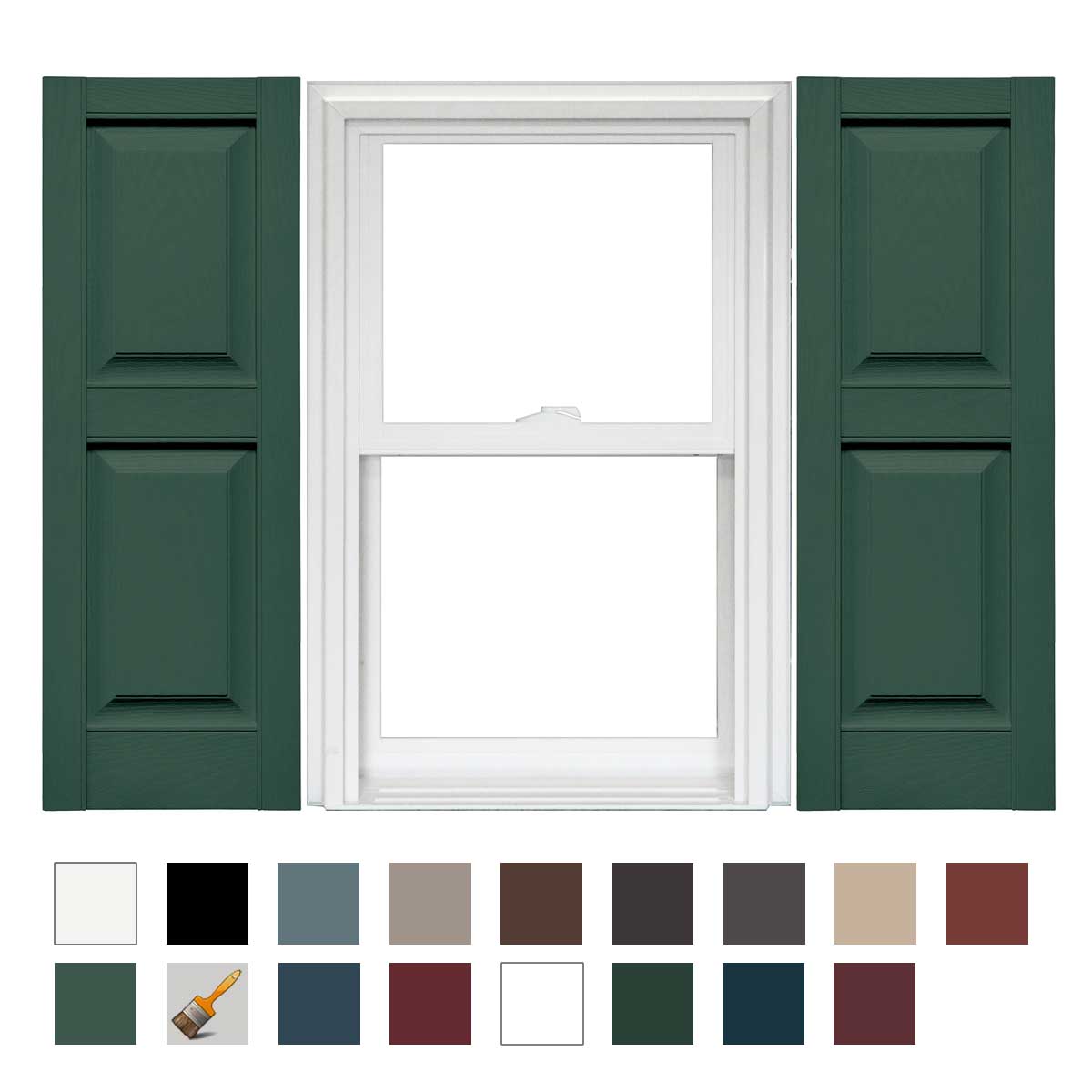 Mid America Raised Panel Vinyl Shutter 12in. (1 Pair)