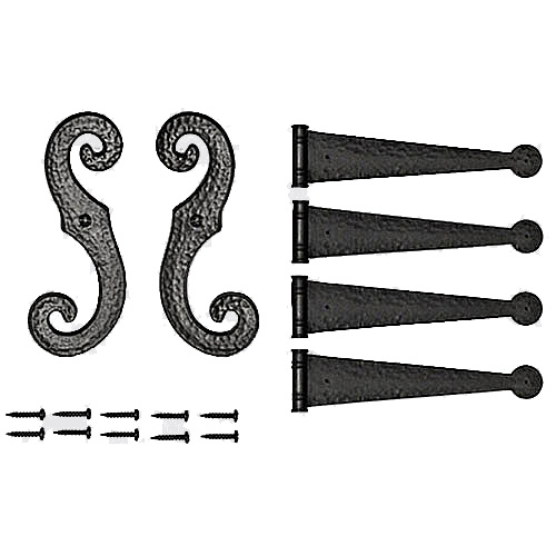 Polaris Shutters Decorative Hinges & S Hooks Package