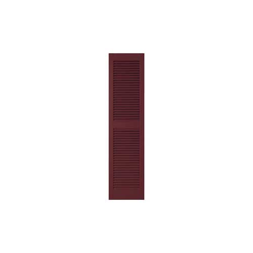 Mid America Custom 14-1/2 Inch Straight Top Open Louver Vinyl Shutters (1 Pair)